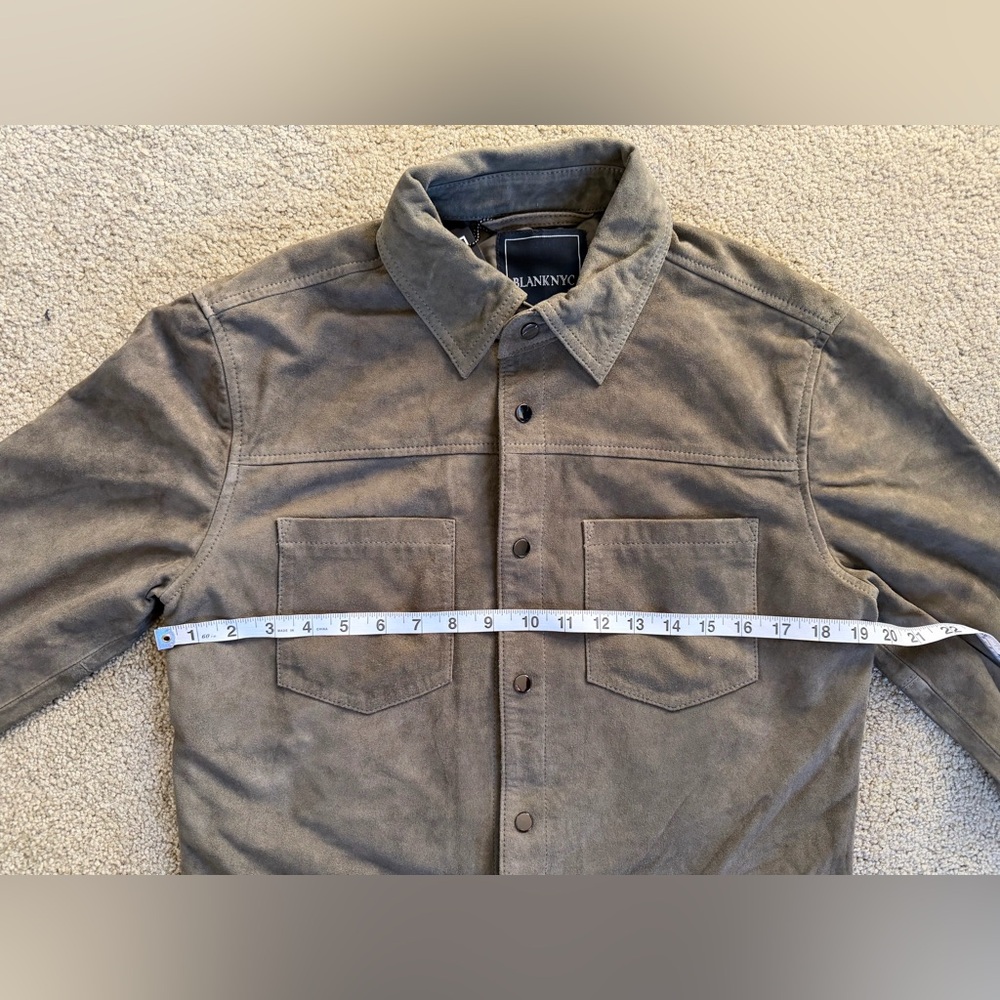 💚 Sophisticated Blank NYC Men’s Goatskin Leather Shirt Jacket 💚 - Picture 10 of 12